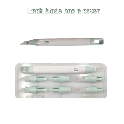 KINGFINGER Precision Craft Knife Set, 7-Piece Hobby Knife Kit with Case, Includes 6 Replaceable Blades, Ideal for Crafting, Scrapbooking, Rubber Stamps & DIY Projects