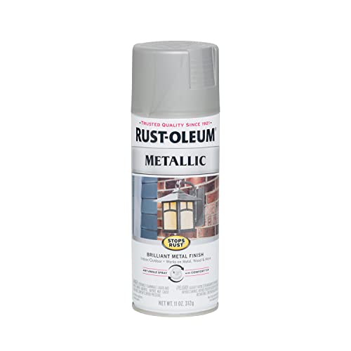 Rust-Oleum Stops Rust Metallic Spray Paint, Matte Nickel - color: Matte Nickel, size: 11 Ounce (Pack of 1)