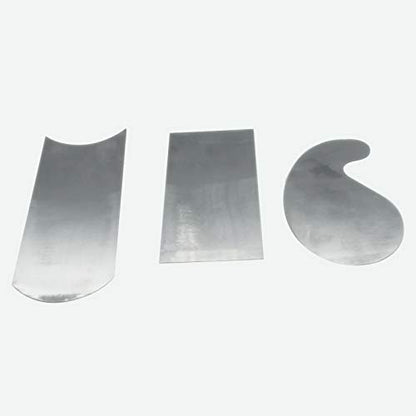 DEF Manganese Steel Cabinet Scrapers Tool Set, High-strength and Wear-resistant, including Rectangle, Concave, Gooseneck, for Woodworking Scraper, Set of 3