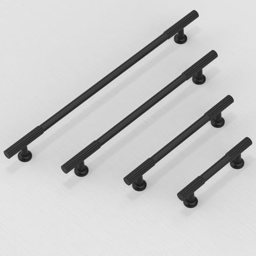 10 Pack Matte Black Cabinet Pulls 4 Inch(102mm) Kitchen Cabinet Handles Cabinet Hardware for Drawer Pulls - color: Matte Black, size: 4" Hole Center