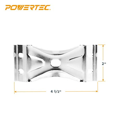 POWERTEC Kerf Mount Corner Bracket 4PK w/Mounting Hardware, Corner Braces for Coffee Table/Desk Legs/Dining Table/Bench Legs (71427) - size: 2" x 4-1/2", style: Kerf Corner Brackets Combo, 4PK