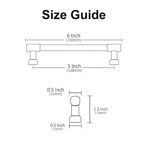 Alzassbg 5" Brushed Satin Nickel Cabinet Pulls 10 Pack, AL0005SN - color: Brushed Satin Nickel, size: 5" Hole Center