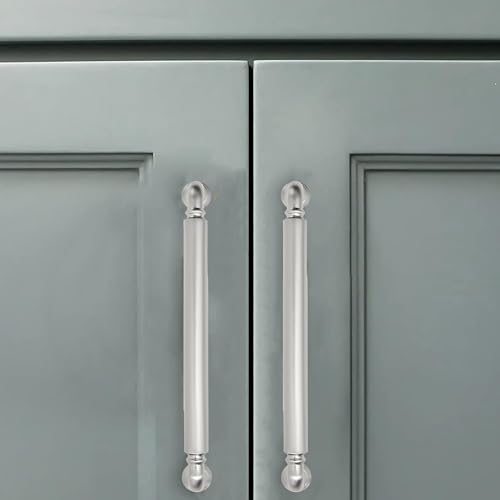 10 Pack 3-1/2 Inch Hole Center Brushed Satin Nickel Cabinet pulls Heavy-Duty Solid Cabinet Handle Hardware Suitable for cabinets Dressers Kitchens and Bathroom cabinets. - color: Brushed Satin Nickel, size: 3-1/2 inch Hole Center