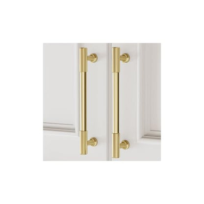 VEHCIL 20 Pack Brushed Gold Cabinet Handles, 5" Kitchen Cabinet Pulls Drawer Dresser Handles Cabinet Hardware for Kitchen Cupboard, Solid Zinc Alloy - color: Brushed Light Gold (20PACK), size: 5 Inch Hole Center
