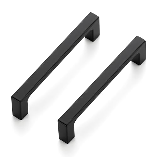 Ravinte Matte Black Square & Solid Cabinet Handles,4 Inch,30 Pack - size: 4 Inch Hole Center