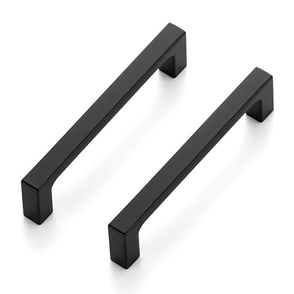 Ravinte Matte Black Square & Solid Cabinet Handles,4 Inch,30 Pack - size: 4 Inch Hole Center