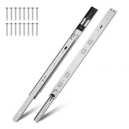 10pair 22 Inch Heavy Duty Soft Close Drawer Slides，Metal Heavy Duty Ball Bearing and Full Extension Cabinet Drawer Slides - 200 LB Capacity, Made of Cold-Rolled Steel - color: 10 pair 22inch Drawer Slides