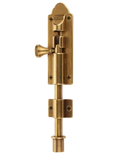 Antique Copper Barrel Bolt Buckle Heavy Duty,Vintage Solid Brass Thickened Door Latch，Furniture Reproduction Restorations Hardware - color: Bronze Tone