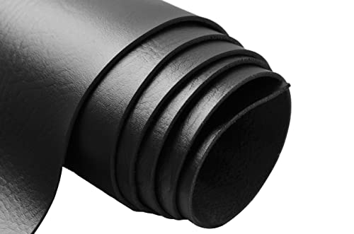 Wento 2.0mm Thick Faux Leather 54''x12'' Vinyl Leather Elephant Skin for Purses Making Leather Straps - color: Black, size: 54''x12''