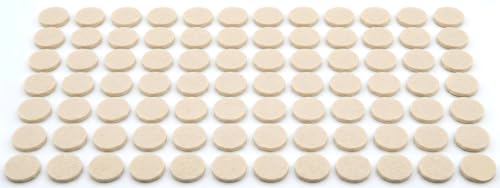 240 Pack Felt Pads for Furniture, 0.75 Inch Self Adhesive Cabinet Cushion Dots, Mini Foam Felt Pads, Self Stick Furniture Protectors for Cabinet Doors, Desks, Drawers and Floors, Oat Beige