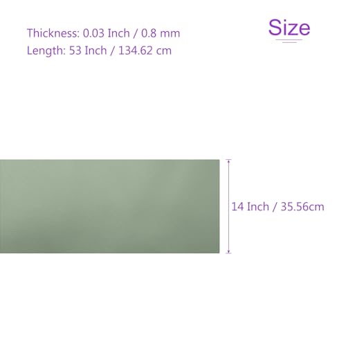 DMiotech 1 Pack 14 Inch x 53 Inch Faux Leather Sheet Furniture Cover Napa Skin Olive Green PU Leather Roll for Handmade DIY Craft Projects - color: Olive Green