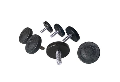 1.5" Base Furniture Levelers #304 Stainless Steel, 5/16"-18 Bolt with Screw-in nut- Pack of 4 | Heavy Duty Adjusting Foot | 1" Adjustable Furniture Legs,Table Levelers. Low Profile - size: Adjustable 1.5" H X 1"