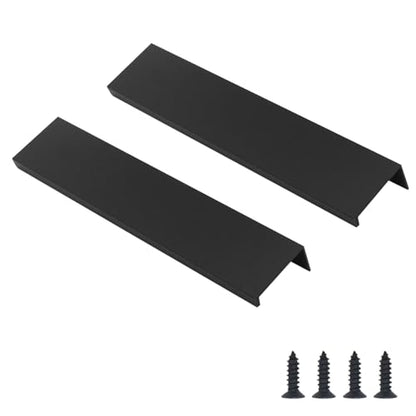 30 Pack Black Cabinet Handles Modern Drawer Pulls, Finger Edge Pull - color: 30 Pack, size: 5in(128mm) Hole Centers