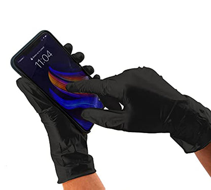 Colortrak Premium Grip Reusable Gloves, 4 Pairs, Black, Medium - size: Medium