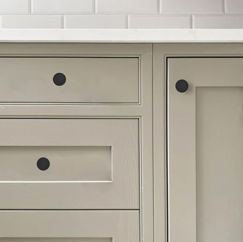 khtumeware 10 Pack Cabinet Knobs Black Kitchen Cabinet Knobs Round Dresser Drawer Knobs Matte Black Drawer Pulls Closet Door Knobs 1-1/2 Inch - color: Black, size: 1-1/2 Inch knobs