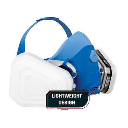 Parcil Safety UltraSeal Reusable Half-Face Respirator Mask | NIOSH-Approved | OV/P95 Protection, Standard Bayonet Cartridges