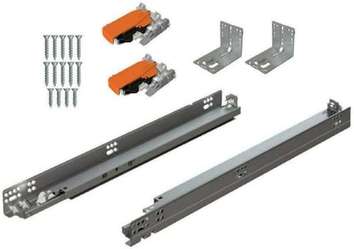 BLUM Tandem Plus BLUMOTION Drawer Slides Complete Pair, with Runners 563H, Locking Devices, Rear Mounting Brackets and Screws (for face Frame or Frameless Application) 21 Inch