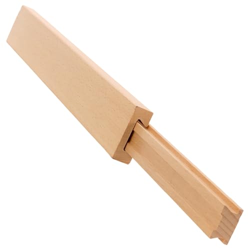 6 PCS 15.7 Inch Wooden Drawer Slides, Classic Wood Center Guide Track with Metal Glides, Dresser Slider Replacement Kit