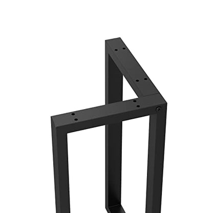 TIEOU Metal Legs for Table V Shape 28" H Tall Metal Black Table Leg Heavy Duty Industrial Desk Legs Set of 2 - size: V Shape-28"H