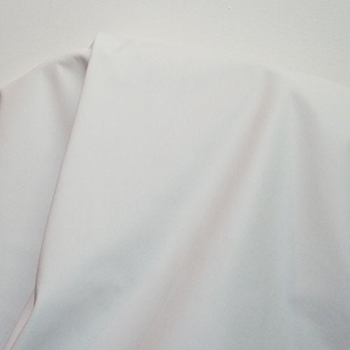 NAT Leathers | White Vegan Faux Leather Synthetic Pleather 0.9 mm 1/2 Yard 18-20 inch Wide x 54 inch Length Upholstery Half Yard (18" x 54") (White) - color: White