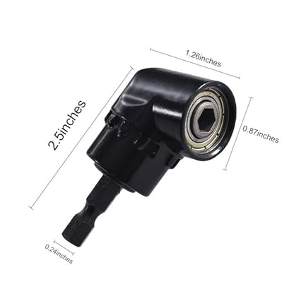 105-Degree Right Angle Adapter for Electric Screwdrivers Hex Shank Tool for Tight Spaces and Angled Applications