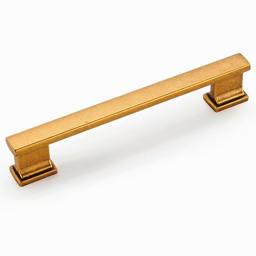 10 Pack 6 Inch Length|5 Inch(128mm) Hole Center Antique Brass Kitchen Cabinet Handles, Cabinet Pulls Kitchen Cabinet Hardware, Cupboard Pulls, Drawer Handles - color: Antique Brass, size: 5 inch Hole Center(128mm), style: 10 Pack Handle