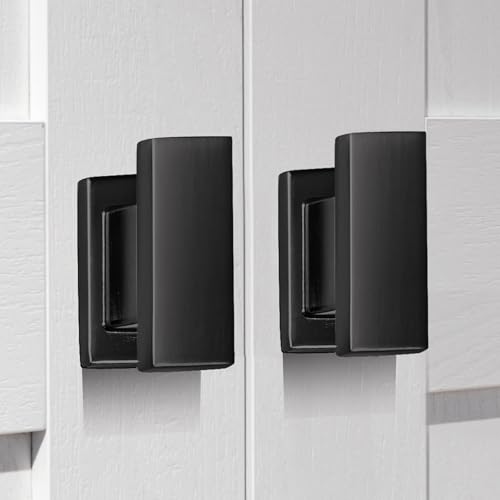 VEHCIL 20 Pack Square Matte Black Kitchen Cabinet Knobs Black Drawer Dresser Knobs Cabinet Handles for Cupboard Closet Bathroom Kitchen Cabinet Hardware,Solid Zinc Alloy - color: Matte Black, size: 1.5 Inch Knob