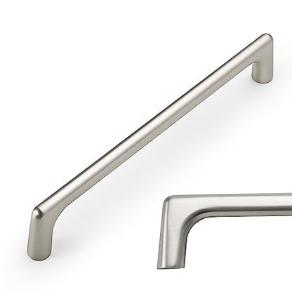 Amerdeco 10 Pack Brushed Satin Nickel Cabinet Pulls 6.3 Inch(160MM) Hole Centers Kitchen Cabinet Handles Hardware Kitchen Handles for Cabinets Cupboard Handles Drawer Pulls ZH0041 - color: Brushed Satin Nickel, size: 6.3" hole center