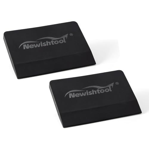 NEWISHTOOL Soft Silicone Small Squeegee for Vinyl, 2 PCS Rubber PPF Tool - color: Black