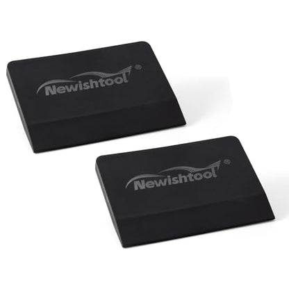 NEWISHTOOL Soft Silicone Small Squeegee for Vinyl, 2 PCS Rubber PPF Tool - color: Black