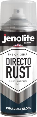 JENOLITE Directorust Gloss Finish Aerosol, Charcoal Grey 1x13.5oz - color: Charcoal/Gray