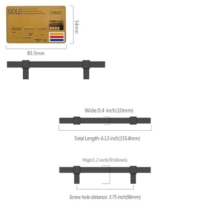 Amerdeco 10 Pack 3.75 Inch 96mm Matte Black Cabinet Pulls Zinc Alloy Heavy Duty Modern Kitchen Cabinet Handles Drawer Pulls Hardware for Cabinets Cupboard Dresser Wardrobe ZH0087 - color: Matte Black, size: 3.75"/96MM Hole Center