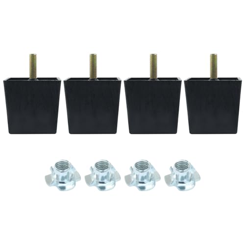 2 Inch Square Sofa Legs, 4 Pack Tapered Plastic Couch Legs