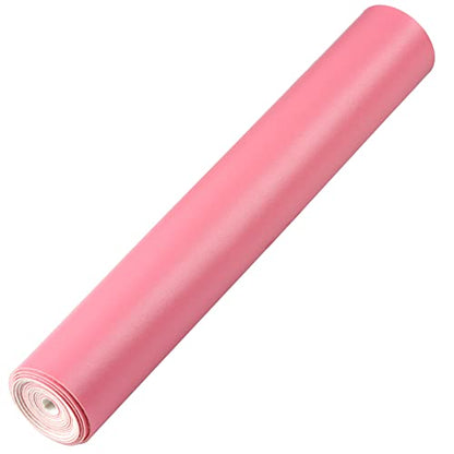 Smooth Solid Color Faux Leather Sheets Roll 12"X53" (30cmX135cm),Very Suitable for Making Crafts, Leather Earrings, Bows,Sewing (Pink) - color: Pink