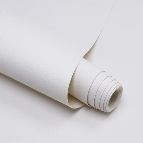 Marine Vinyl Fabric Waterproof Soft Leather Material 55"×180" White - color: White, size: 55"W x 180"L