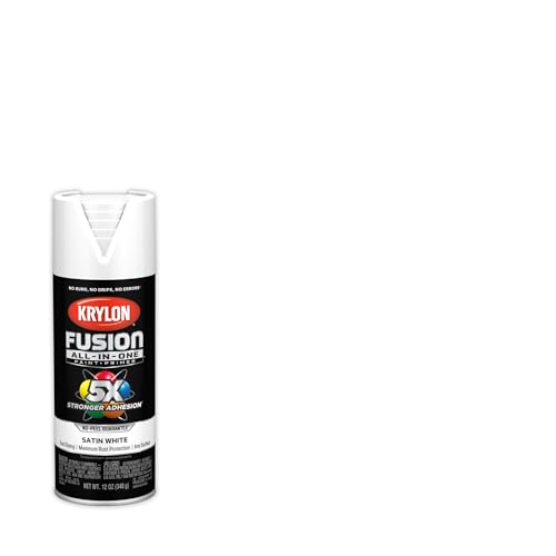 Krylon Fusion All-In-One, Satin, White, 12 oz - color: White, size: 12 Ounce (Pack of 1), style: Satin