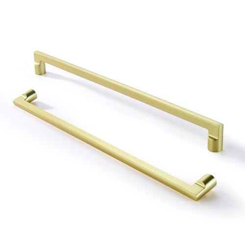 AVICCI 10 Pack Cabinet Pulls 10 Pack 12.6"/320mm Brushed Gold Kitchen Cabinet Handles Modern Pulls for Dresser Drawers,Cabinet Hardware Cabinet pulls - color: Brushed Gold, size: 12.6"(320mm)Hole Center-5Pcs