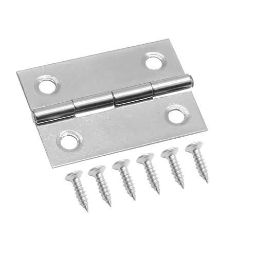 Piutouyar 12 Pack Butt Hinge 2 Inch Mini Hinges, Silver - size: 2 Inch