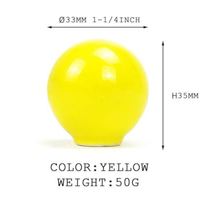 FOAN Cabinet Knobs 6 Pack, Ceramic Drawer Grip Handle, Suitable for Cupboard/Drawer/Dresser/Toilet/Kids Room, 1-1/4inch, Equipped with Multi Size Screws, Yellow - color: Yellow