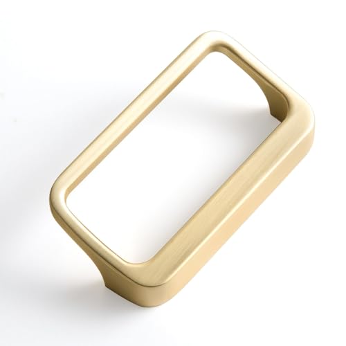 Goo-Ki Light Brushed Brass Cabinet Pulls with 2.5'' Hole Center(64mm),Modern Zinc Alloy Drawer Pulls for Drawer,Wardrobe,Cupboard,6 Pack - color: Light Brushed Brass, size: 2.5'' HOLE CENTERS