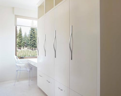 Goo-Ki Low Profile Satin Nickel Cabinet Pulls, Double Hole Centers (3.8''/5'') Zinc Alloy Handle for Drawer Cupboard Wardrobe,6 Packed… - color: Satin Nickel, size: 3.8'/5'' Hole Centers