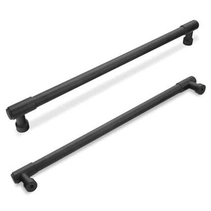 10 Pack 10 Inch(254mm) Kitchen Cabinet Handles Matte Black Cabinet Pulls Drawer Pulls Solid Cabinet Hardware - color: Matte Black, size: 10'' Hole Center(254mm)