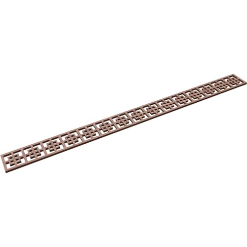 46 3/8"W x 4"H x 3/8"T Cambridge Fretwork Moulding, Walnut - color: Walnut, size: 4-in. H x 0.375-in. T