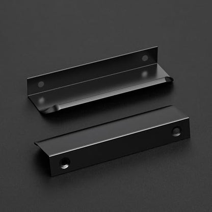Matte Black Cabinet Handles Finger Edge Pulls 4.75 Inch CC 10 Pack - color: Matte Black, size: 120mm/4.72" Overall Length