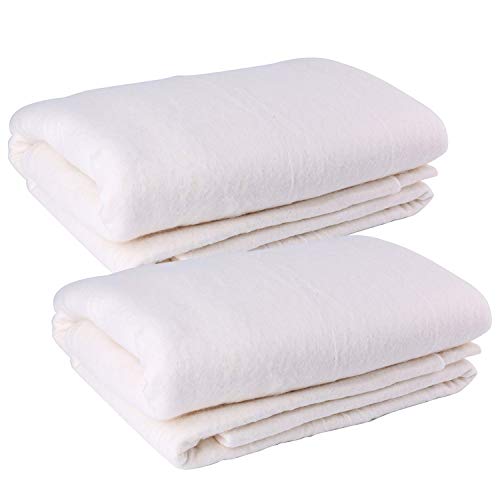 Tosnail Pack of 2 Sheets 45-Inch x 60-Inch Soft Natural Cotton Batting for Quilts, Craft and Wearable Arts