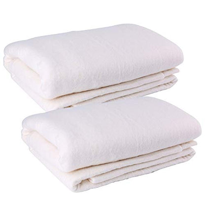 Tosnail Pack of 2 Sheets 45-Inch x 60-Inch Soft Natural Cotton Batting for Quilts, Craft and Wearable Arts