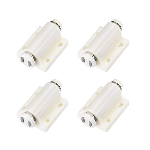 uxcell Touch Catch Magnetic Press Latch for Cabinet Door Cupboard Drawers White 4pcs - color: White