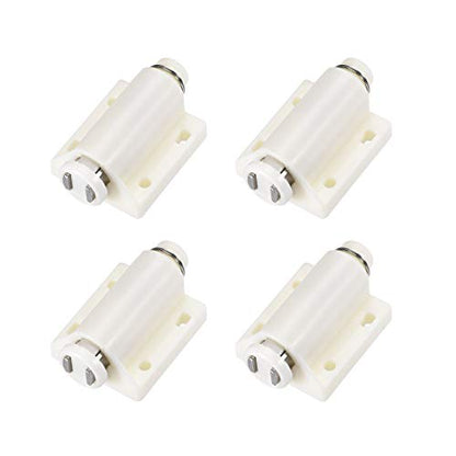 uxcell Touch Catch Magnetic Press Latch for Cabinet Door Cupboard Drawers White 4pcs - color: White