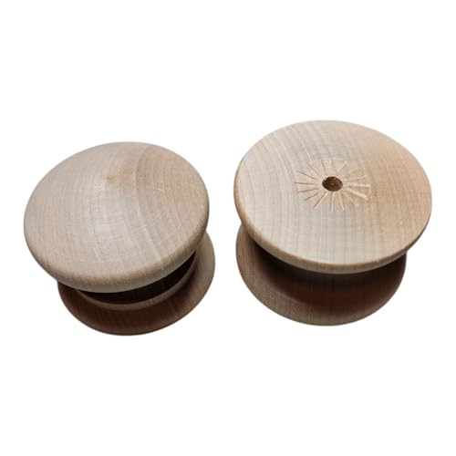 Pinehurst Crafts Unfinished Wood British Cabinet Pull Knobs, Perfect for Kitchen Cabinet Knobs, Furniture DIY Hardware, Dresser Drawer Pulls or Crafting, 2 Inch, Pack of 4