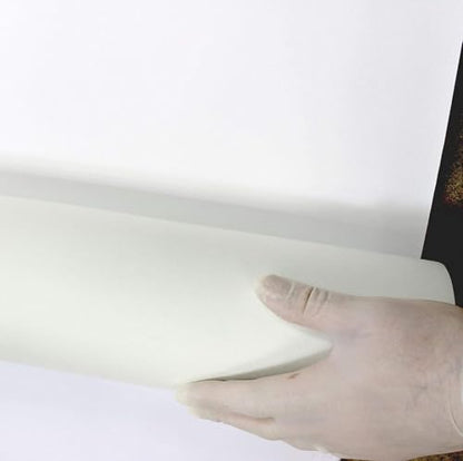 Mybecca Faux Leather Vinyl Fabric Color : White by The Yard - color: White, size: BY THE YARD